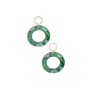 Boucles d'oreilles en résine de créateur faites à la main, finition de luxe, artisanat artistique, style moderne, accessoires de mode durables en cristal - Product Image 3
