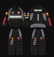 Setelan Pendek Kustom untuk Perjalanan Luar Ruangan, Jaket Kasual Anti Angin Ringan Bahan Poliester, Setelan Training Pria, Setelan Windbreaker