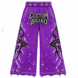 Custom Premium Oversized <b>Zip</b> <b>Up</b> <b>Hoodie</b> & Wide Leg Pants Set Rhinestone Streetwear Graphic Casual Wear For Unisex Comfort Wear - Product Image 5