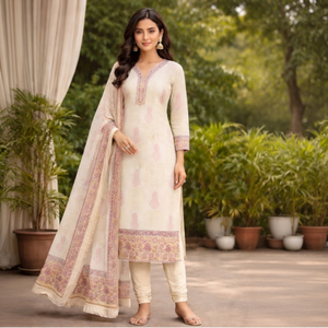 Conjunto de Pijama Kurti Sarong de Algodón con Estampado Floral Blanco y Amarillo |   Ropa de Playa para Mujer de Alta Calidad con Estampado Artesanal |   Conjunto Informal Étnico para Descansar - Product Image 3