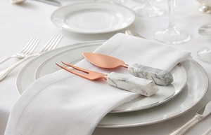 Modern Copper <b>Cheese</b> <b>Knife</b> <b>Set</b> With Marble Handle Durable Dishwasher Safe Serving Tools For Kitchen Use And Hotel Use - Product Image 2