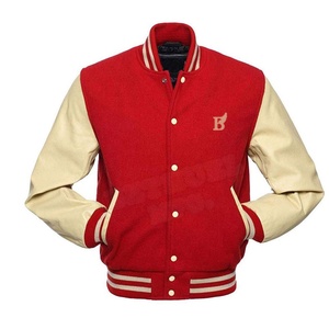 Chaqueta Varsity de Lana Personalizada con Tela de Lona, Resistente al Viento y Transpirable, Chaqueta Gruesa de Invierno para Hombre, Suministro de Fábrica - Product Image 2