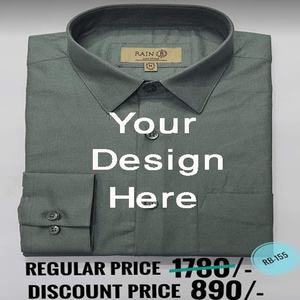 เสื้อแขนยาวผ้าฝ้ายสีทึบสำหรับผู้ชาย100% บังคลาเทศพร้อมโลโก้ตามสั่งสำหรับฤดูใบไม้ร่วง - Product Image 5