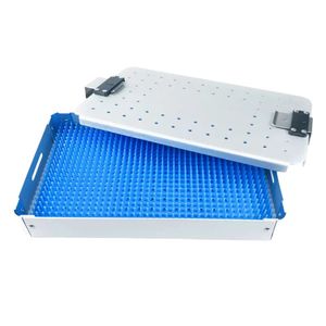 Caja de Esterilización para Instrumentos Quirúrgicos Manuales de Acero Inoxidable de Alta Calidad, Certificada CE Clase I - Product Image 1