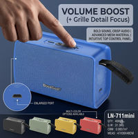 Altavoz Inalámbrico Portátil LN-711MINI con Correa de Mano, para Exteriores, Camping, Emergencias, Bajos Potentes, Resistente, Venta al Por Mayor