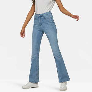 <b>Stone</b> Wash Women Denim Jeans Wide Leg High Waist Soft Cotton Casual Everyday Trousers Custom Logo OEM Wholesale Fashion Forward - Product Image 2