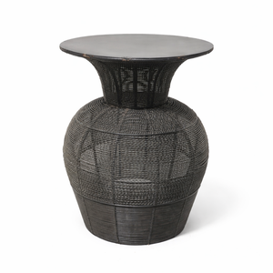 Modern Durable <b>Black</b> Iron Wire <b>Side</b> <b>Table</b> with Metal Top Handcrafted <b>Round</b> Accent End <b>Table</b> for Living Room Home Furniture - Product Image 4