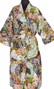 Kimono en coton indien imprimé à la main pour femmes et hommes, respirant, séchage rapide, écologique, longueur intégrale, vêtement de plage d'été - Product Image 3