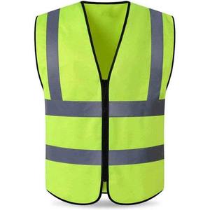 Chaleco de Trabajo Unisex de Alta Visibilidad con Bolsillos con Cremallera Reflectantes, Certificado CE, con Protección Contra Agujas, de Poliéster No Tóxico, Color Personalizado - Product Image 4