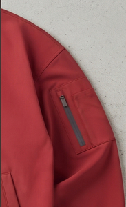 Veste softshell rouge pour homme, col montant, fermeture éclair, coupe-vent, décontractée, automne - Product Image 5