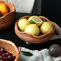 Handgeweven moderne bamboe eco-vriendelijke luxe opvouwbare picknickmand Vietnam multifunctionele opbergbak voor brood, fruit, snacks en eten