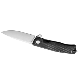Navajas Plegables con Mango de Fibra de Carbono Negra y Hoja de Acero Plateado, Clip de Bolsillo, Diseño de Apertura Manual para Uso en Exteriores - Product Image 1