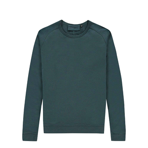 Sudadera para Hombre, Cuello Redondo, Color Verde Azulado Oscuro, Ecológica, Mezcla Suave de Poliéster/Algodón, Informal, para Otoño - Product Image 1