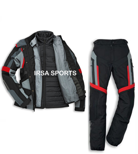 Combinaison de moto Ducati Strada C4 Adventure Touring IRSA SPORTS pour hommes adultes, veste et pantalon respirants en Cordura pour toutes les saisons - Product Image 4