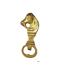 Décapsuleur en laiton fait main en forme de cheval sauvage, ouvre-bouteille décoratif en métal - Product Image 1