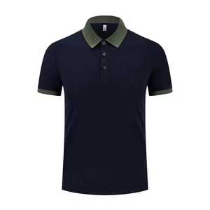 Men's Solid Color Short Sleeve <b>Polo</b> Shirt Knitted Casual Button Down Collar Regular Fit <b>Orange</b> - Product Image 3