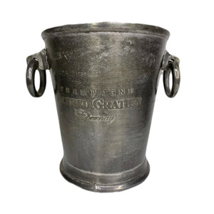 Vintage Brass Champagne Bucket Aluminum Wine Bottle <b>Cooler</b> - Product Image 6