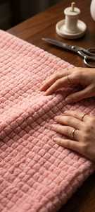 SMALL BOX FUR JOLLY FABRICS Plush Fabric F-7 Pink <b>Knitted</b> Brushed Sueded Medium Weight Infant Baby Blanket <b>Throw</b> Home Textile - Product Image 2