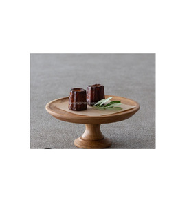 Soporte de pastel de madera reutilizable perfecto para la presentación de postres sostenibles y el estilo de alimentos en hogares ecológicos - Product Image 5