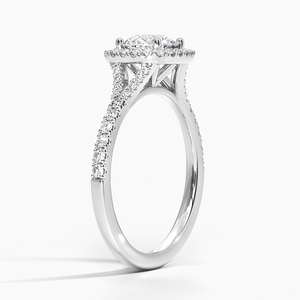 BOJ <b>Ring</b> 0104 Round Cut 925 <b>Silver</b> Halo Stone Prong Setting <b>Solitaire</b> Diamond <b>Ring</b> 2ct D Color VVS1 Moissanite GRA Certified - Product Image 2