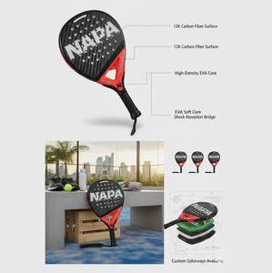 ไม้พายปาเดลคาร์บอนไฟเบอร์แบบกำหนดเองปี 2026 น้ำหนักเบา ทนทาน เป็นมิตรกับสิ่งแวดล้อม ทำจากโพลีเอสเตอร์ - Product Image 6