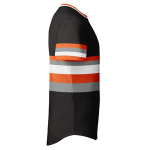 Camiseta de béisbol clásica a rayas, ligera, con cuello redondo, para uso casual, entrenamiento y equipo, camisetas al por mayor. - Product Image 2