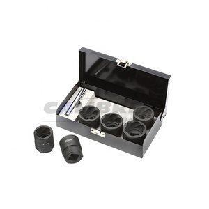 TAIWAN CALIBRE 7pc 3/4"Dr. 27-36mm Impact Twist <b>Socket</b> Set for Removes Damaged Screws & Bolts - Product Image 1