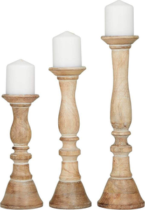 Portavelas de Madera Artesanal para Decoración del Hogar, Centro de Mesa para Ramadán, Sala de Estar, Ecológico, Pulido, Estilo Vintage - Product Image 4