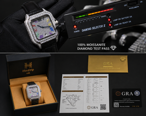 HimDrip LAB. <b>Men's</b> Diamond Encrusted Mechanical <b>Watch</b> Stainless Steel <b>Square</b> Sapphire Crystal Analog Luxury Fashion 38mm 30bar - Product Image 6