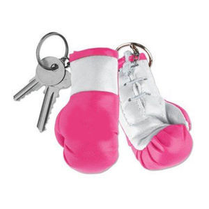Porte-clés personnalisé en forme de gants de boxe avec design à lacets en cuir PU/vrai cuir de vachette, faible MOQ 20 paires - Product Image 4