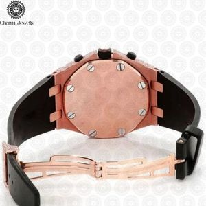 Montre de luxe Charm Jewells en acier inoxydable, cadran 43 mm, mouvement mécanique analogique, chronographe unisexe, boîtier carré, 10 ATM - Product Image 4