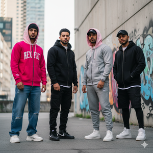 Sudaderas con Capucha y Cremallera de Alta Calidad, Estilo Urbano, con Logotipo Impreso, Fabricante Líder, Precios Económicos, Corte Holgado - Product Image 3