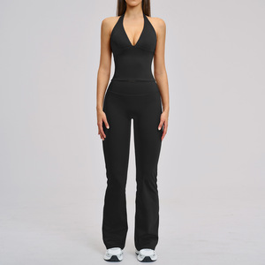 Custom Gym Clothes Breathable Activewear Fitness Sports Yoga 2 Pieces <b>Set</b> Flare Leggings Ym Wear Women <b>Sets</b> - Product Image 1