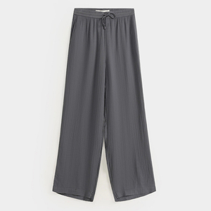 Pantalon de yoga pour femme, style flare, jambe large, en spandex/coton, anti-plis, avec cordon de serrage - Product Image 1