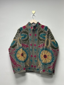 <b>Velvet</b> Bomber Jacket <b>Velvet</b> Suzani Embroidered Customizable Unisex Suzani Jacket Plus Size Reversible Breathable Winter <b>Blazer</b> - Product Image 6