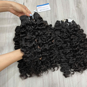 Extensiones de cabello natural en trama de color natural, cabello rizado birmano al vapor, listas para enviar, cabello vietnamita virgen. - Product Image 4