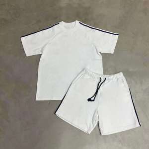 100% Cotton Breathable Shirts & Shorts <b>Set</b> for Men's Fashion Wear 100% Cotton Printed Logo T Shirts <b>Sets</b> Manufacture in pakistan - Product Image 1