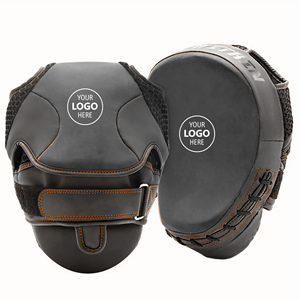 Mitaines de boxe personnalisables en PU rouge avec fermeture Velcro pour adultes, entraînement aux arts martiaux - Product Image 3