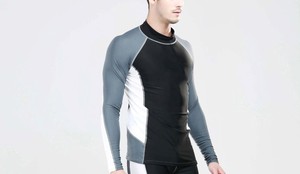 Rashguard confortable pour homme, protection anti-UV, antibactérien, respirant, séchage rapide, tissu polyester écologique - Product Image 3