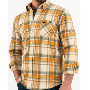 Yellow Plaids <b>Men</b> Heavyweight Regular Custom Logo Label Big Pockets Wholesale <b>Flannel</b> <b>Shirt</b> <b>Mens</b> <b>Flannel</b> <b>Shirts</b> - Product Image 4