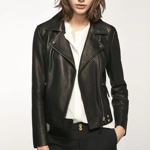 Chaqueta de Cuero para Mujer, Diseño Personalizado de Alta Calidad, Estilo Motero, Piel de Oveja Genuina, Corte Ajustado, Forro de Algodón Transpirable - Product Image 4