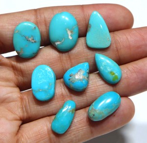 Cabochons en turquoise d'Arizona en gros, pierres précieuses naturelles de haute qualité pour la fabrication de bijoux - Product Image 2