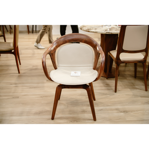 Modern Luxury Solid <b>Wood</b> <b>Dining</b> <b>Chair</b> Ergonomic Top Grain Leather Seat for <b>Dining</b> Room Kitchen Restaurant PISANO - Product Image 5