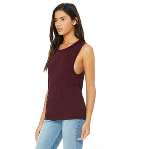 Bella Canvas Lace Women's <b>Flowy</b> Scoop Muscle Tank <b>Top</b> Cotton Bamboo Fiber Breathable Eco-Friendly Summer Crop OEM services - Product Image 2