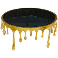 Ensemble de tables en marbre tendance et de haute qualité, table basse décorative moderne noire, mobilier de salon