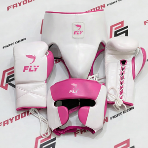 Equipo de Protección Personalizado al por Mayor para Entrenamiento de Boxeo, Color Rojo y Blanco, Juego Completo de Guantes, Protector de Cabeza e Ingle para Kickboxing y Muay Thai - Product Image 2