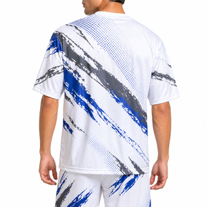 เสื้อยืดออกกำลังกายฮิปฮอปคุณภาพสูงสำหรับผู้ชาย พิมพ์ลายแบบซับลิเมชั่นและดิจิตอล ผ้าโพลีเอสเตอร์ 100% ระบายอากาศได้ดี แห้งเร็ว - Product Image 2
