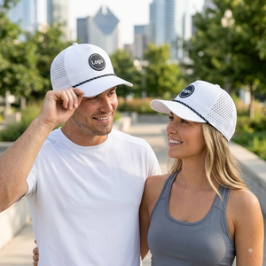 Casquette de baseball 5 panneaux personnalisée OEM en caoutchouc PVC avec logo, visière incurvée et structure en corde pour le sport, le golf, hommes et femmes - Product Image 6