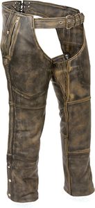 Chaparreras de Cuero Vintage para Hombre, Estilo Vaquero, Unisex, Transpirables, de Alta Calidad, de Cuero Genuino para Montar a Caballo - Product Image 2