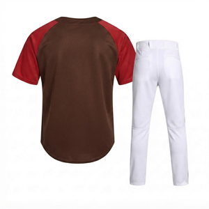 Trendy Men's Dark Brown <b>Baseball</b> Jersey Pants 100%Polyester Elastic Waist Quick Dry Front Logo Short Trendy High Quality - Product Image 2